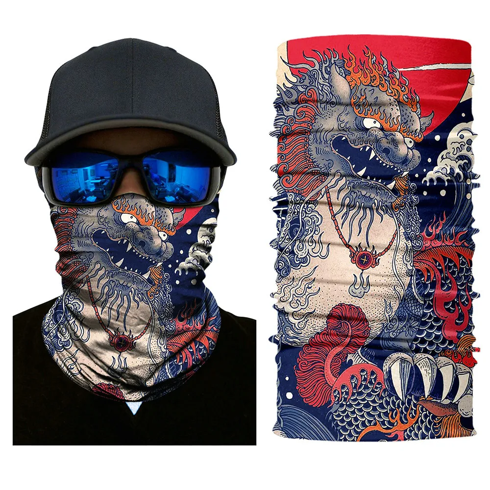 Durags Horror Ghost Mask Balaclava Skull Motor Face Masque Tactical Cover Neck Motorcycle Summer&Winter Sport Scarf For Unisex - Цвет: PL180259
