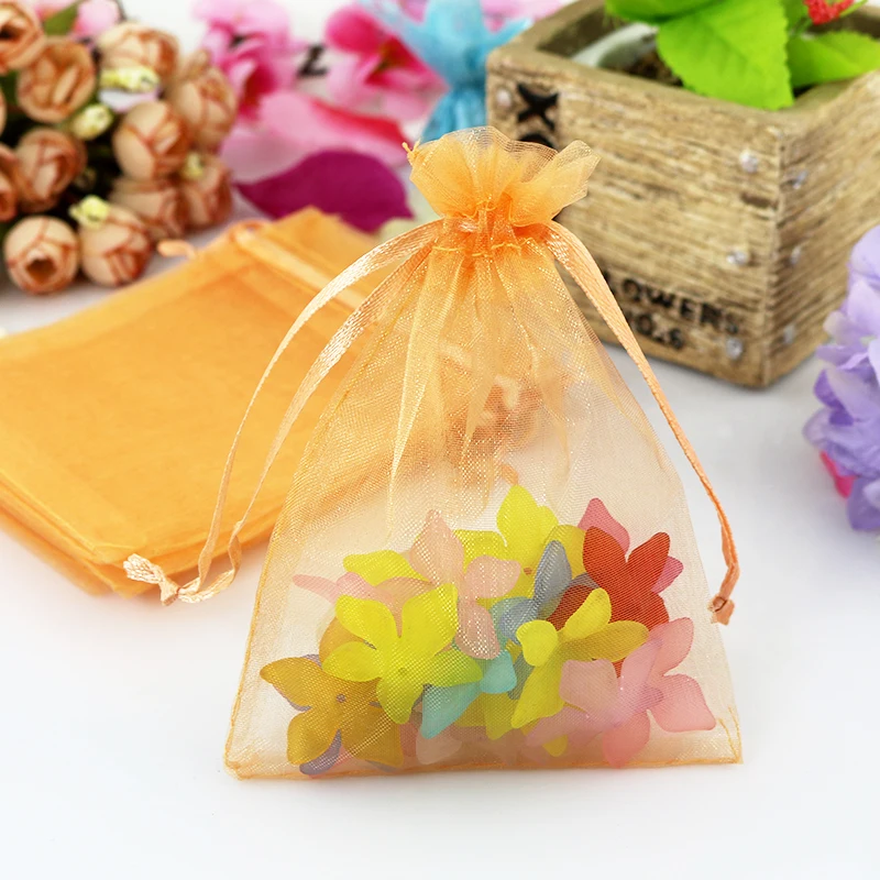 

Wholesale 500pcs/lot Champagne Organza Bag 13x18cm Wedding Favor Candy Gifts Packaging Bag Pouches Cute Drawstring Gift Bags
