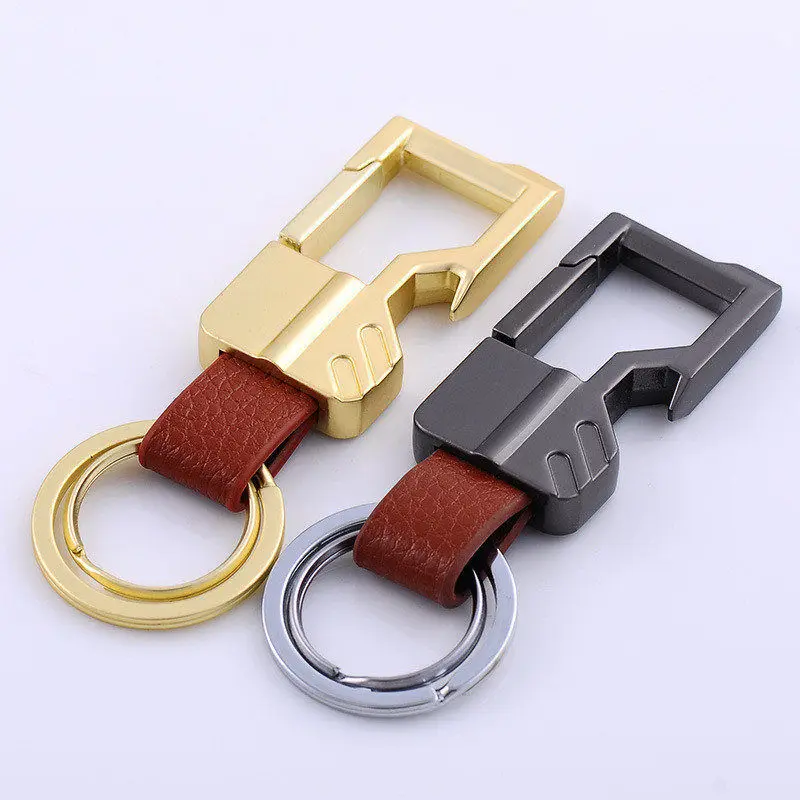 3 цвета Бизнес Стиль брелок для ключей модные кожаные Брелоки ювелирные Кольца