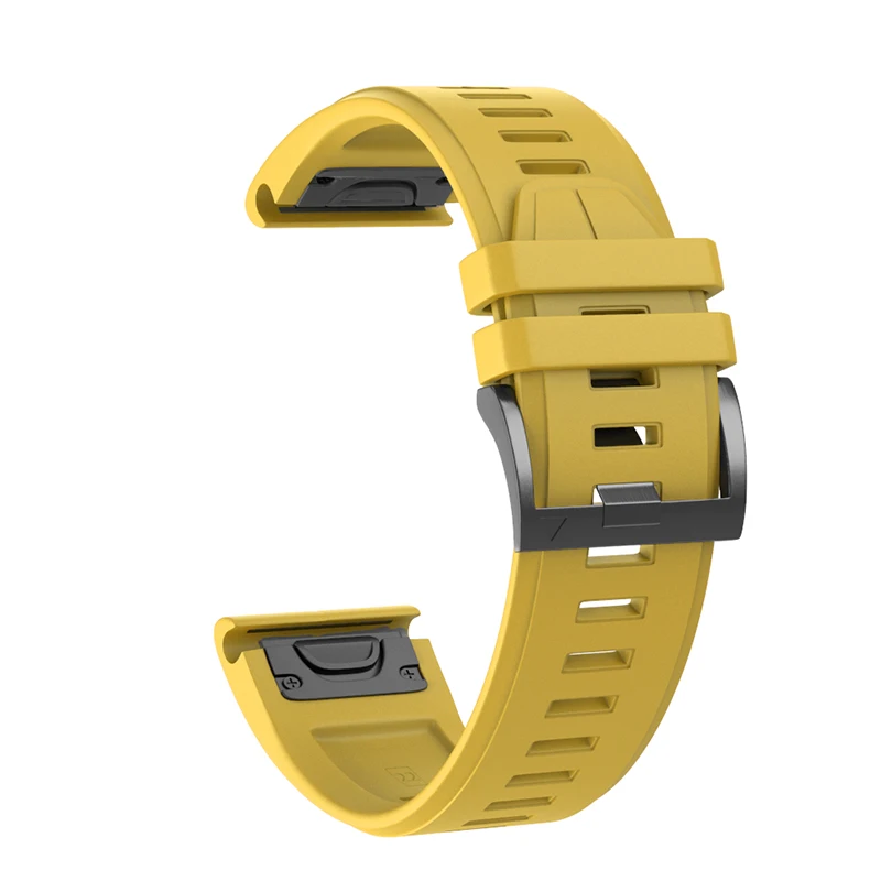 Цвет: желтый 26 мм ремешок для наручных часов Ремешок для Garmin Fenix 5X Смарт-часы ремешок быстросъемный силиконовый удобный ремешок для наручных часов ремешок с пряжкой - Цвет: Цвет: желтый
