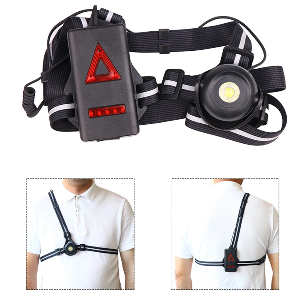 1 Sport Running Light L2 LED Night Running Flashlight Waterproof Red White Warning Light Chest Lamp USB Rechargeable Safety Light - Испускаемый цвет: 1
