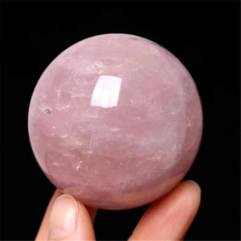 Хороший подарок 100% натуральный розовый кварц хрустальный шар сфера для Дня