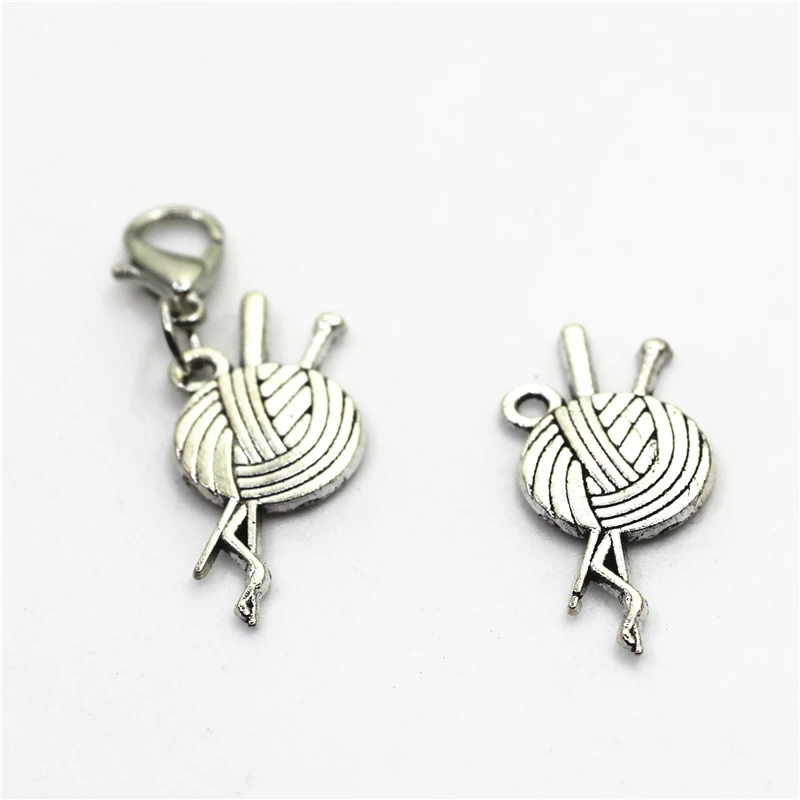 Новинка 10 шт. вязанные иглы болтающиеся подвески карабины Подвески DIY ювелирные