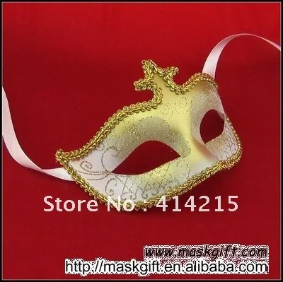 Лидер продаж 2016 белые и золотые маскарадные маски в венецианском стиле купить