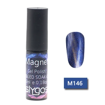 M146 1 шт., SLYGOS, 6 мл, УФ светодиодный, блестящий, Звездный глаз хамелеона кота, магнит для ногтей, Гель-лак, портативный, впитывающий, для ногтей, Магнитный Гель-лак - Цвет: M146