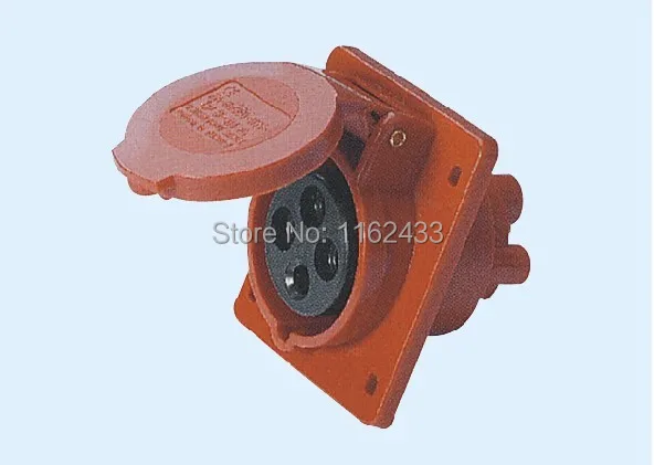 32A 3P E 4 pin 380 415V IP44 424 трехфазный брызгозащищенный промышленный монтажный
