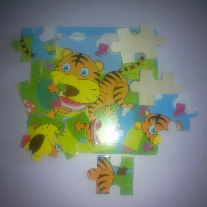 1 шт. формы в виде животных деревянные головоломки игрушки для детей развивающие
