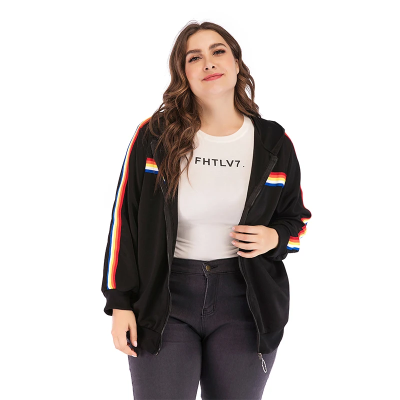 WHZHM осенняя куртка размера плюс 3XL 4XL женские шапки топы весенние повседневные
