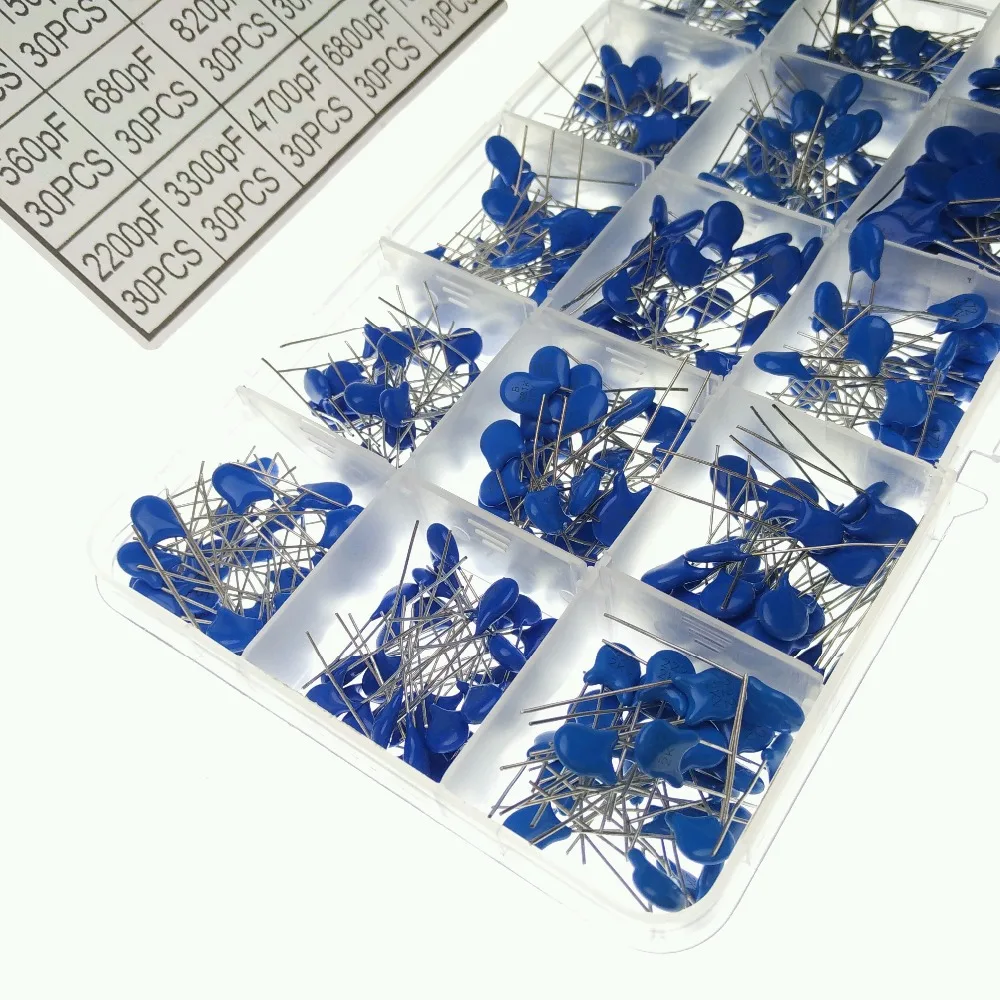 15 значений 450 шт. пФ ~ ПФ 2 кВ семейный керамический набор|set kit|set 10set capacitor |