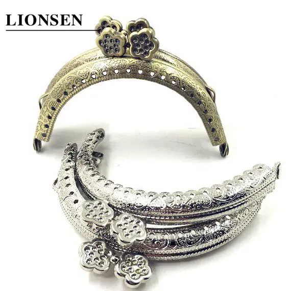 LIONSEN 8 5 см полукруглая Сливовая Серебряная бронза фотоэлемент для клатча сумки