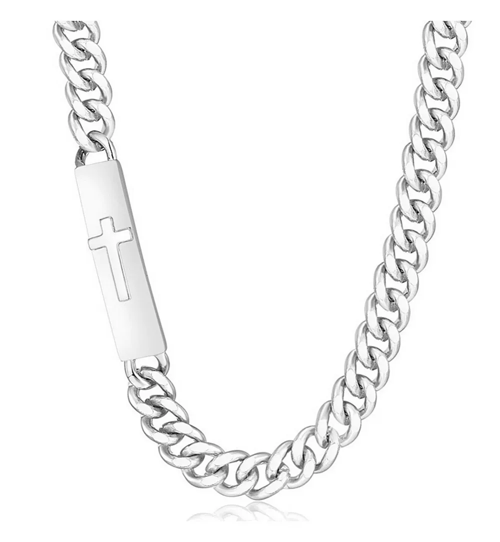 Сплав пластина заявление голова льва ID ожерелье с массивной металлической