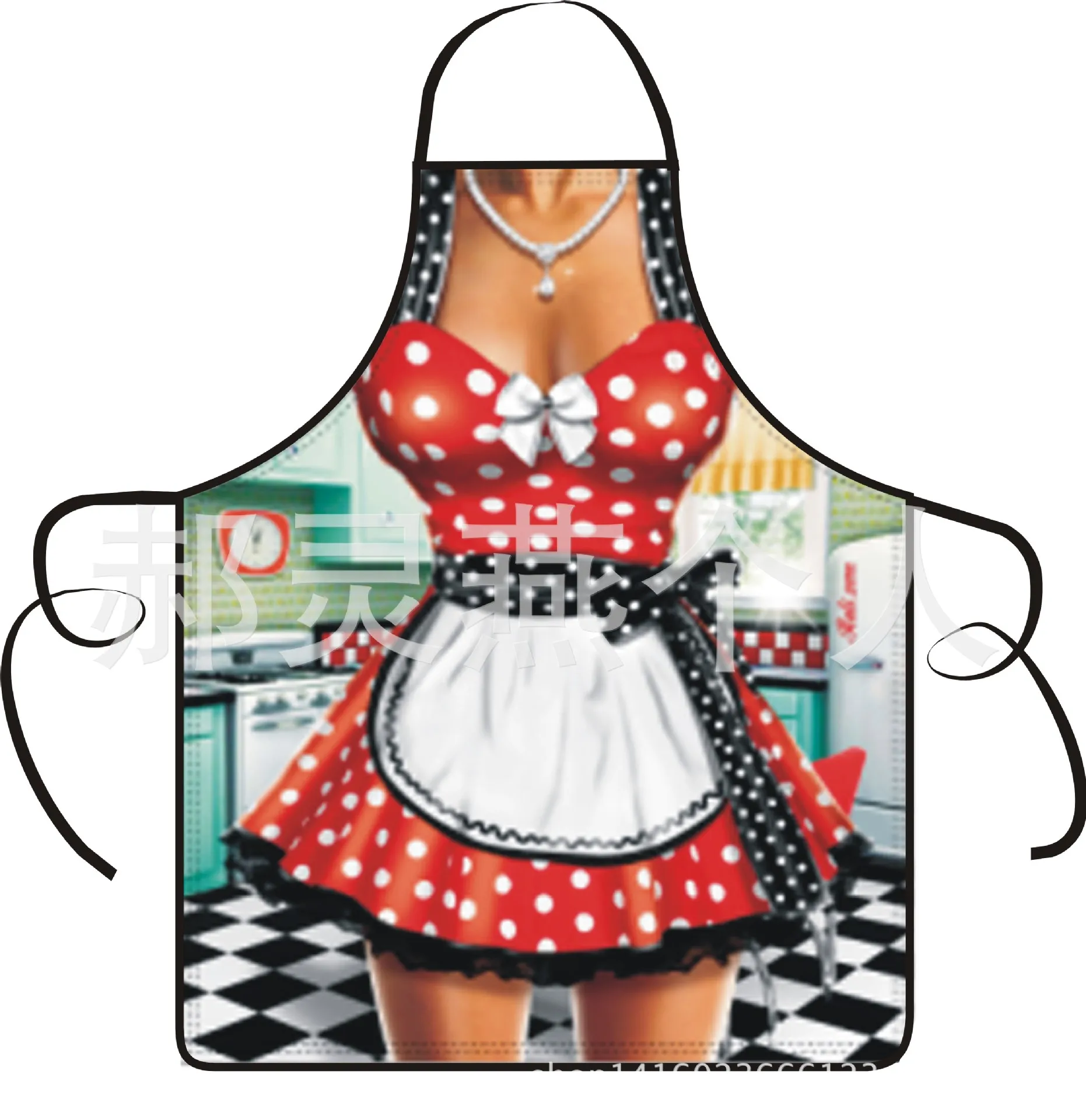 1 шт. фартук для барбекю полиэстер с милым принтом кухни приготовления пищи дома