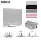Регулируемый вертикальный Настольный держатель Besegad для ноутбука, Алюминиевая Подставка для Apple MacBook Pro, Mac Book, Lenovo YOGA, ноутбука