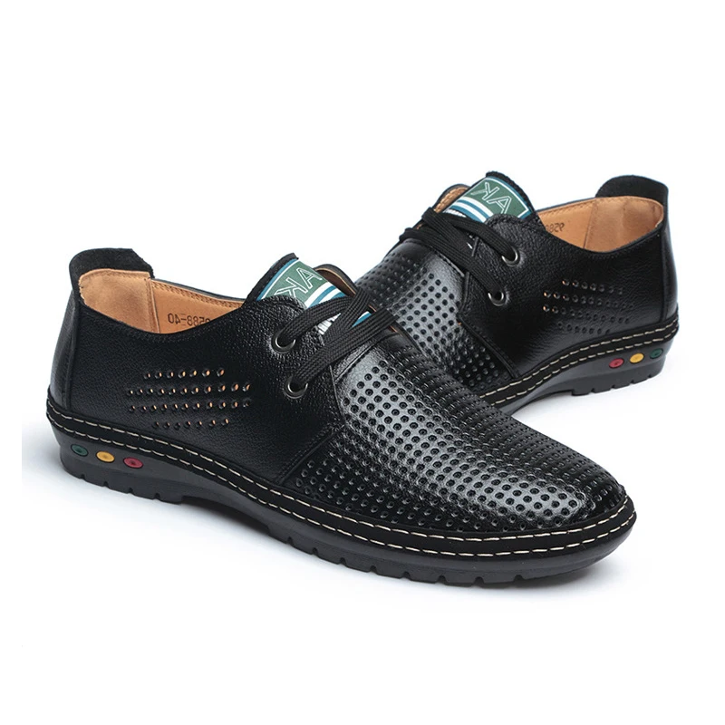 2019 Men's Fashion Leather Shoes Lace Up Casual Flats Male Student Skate Shoe Low Zapatos De Hombre | Обувь