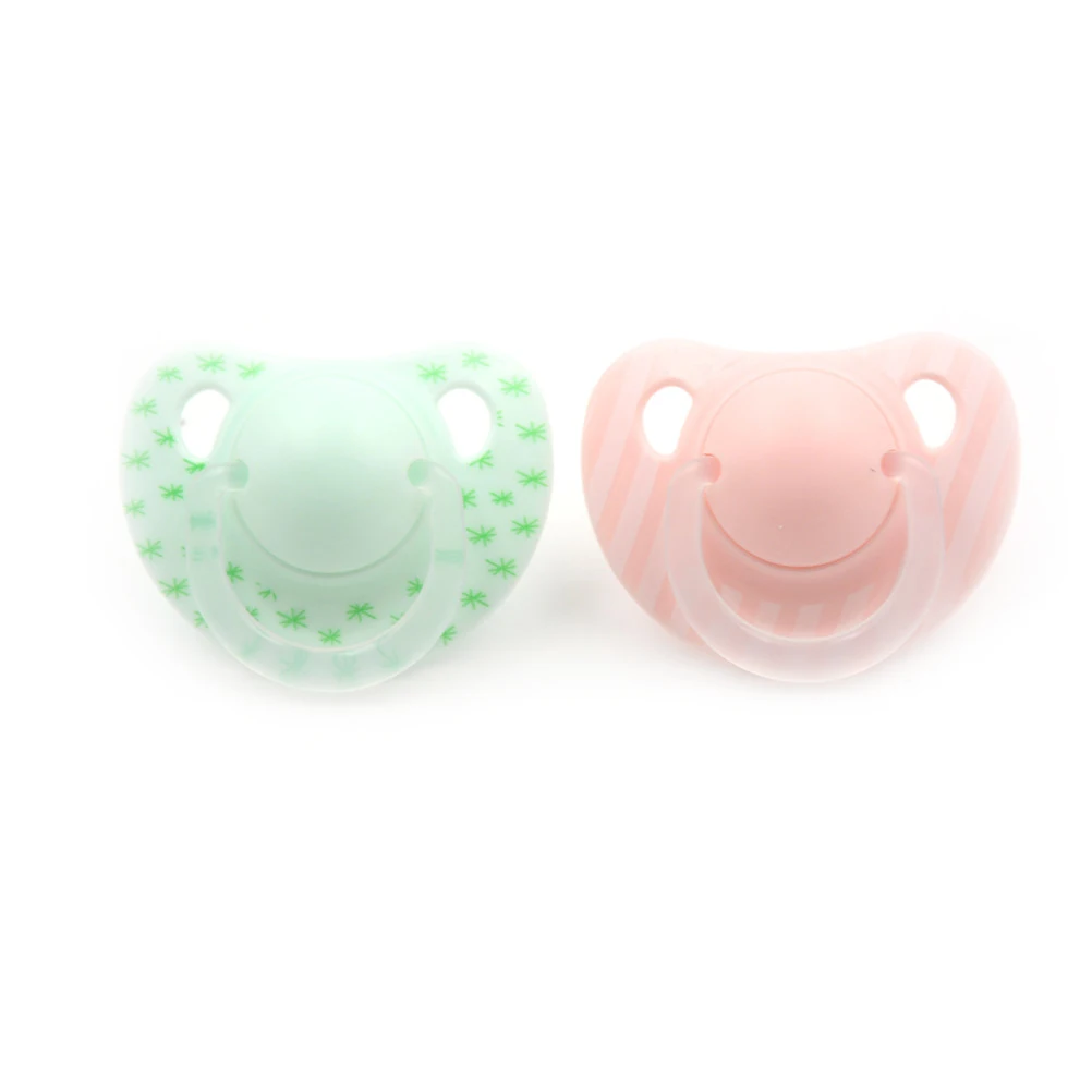 

2018 Newborn Infant Baby Sleeping Nipple Printing Pacifiers Safe Food Grade Silicone Cute Baby Round Nipples Safe Baby Supplies