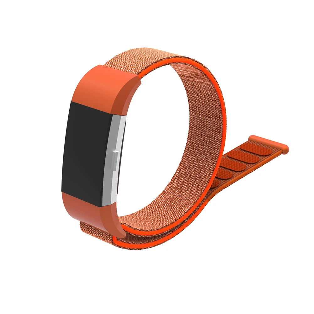 Сменный нейлоновый ремешок для наручных часов ремешок для Fitbit Charge 2 спортивный браслет сменный нейлоновый ремешок для наручных часов - Цвет: Оранжевый