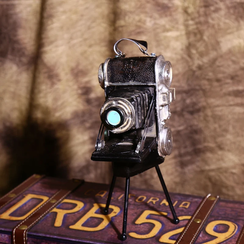 Ретро смолы штатив модель камеры ремесла магазин украшения окна мягкое