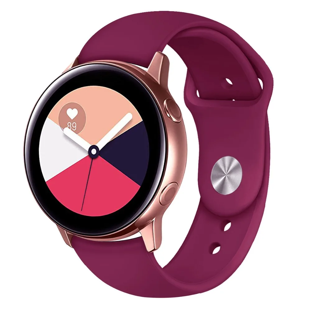 18 мм 20 22 спортивный силиконовый ремешок для Samsung Galaxy watch 42 46 активный часов Gear S2 Class