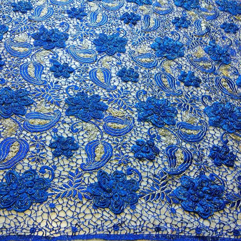 Роскошная кружевная ткань вуаль кружево высококачественная 3D листья для шитья