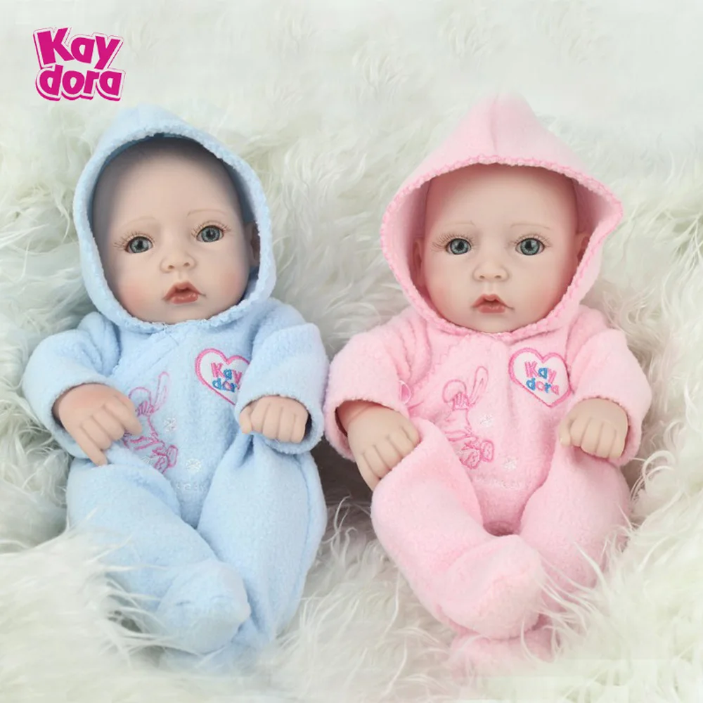 10 дюймов силиконовые куклы Reborn baby girl, реалистичные куклы Reborn Baby, Коллекционные детские куклы для девочек и мальчиков, реалистичные детские игрушки - Цвет: Twins