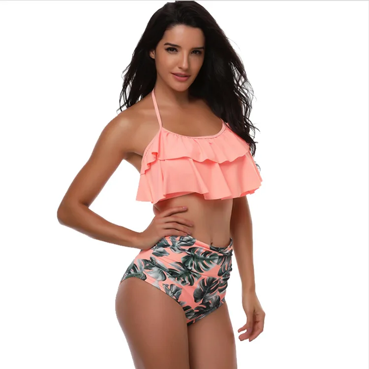 Одинаковые комплекты для семьи купальники мамы и дочки Детские бикини Bahitng