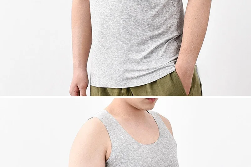 Большие размеры 7XL 8XL модал бесшовные для мужчин s майка с круглым вырезом без рукавов сплошной белый серый черный 5XL 6XL эластичные тонки