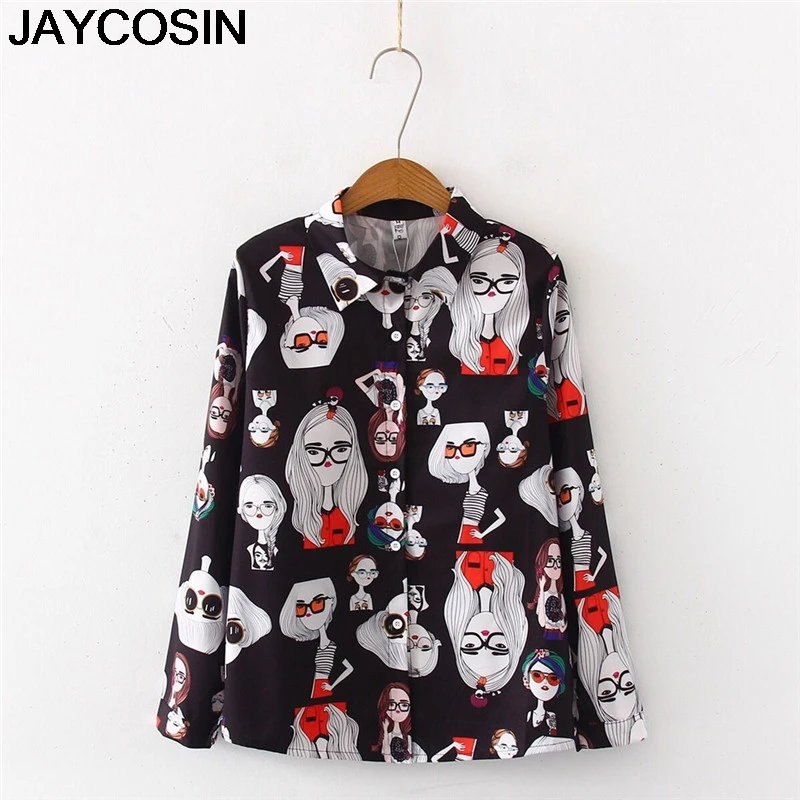 Новинка 2019 женская рубашка JAYCOSIN на весну и осень модная Корейская с длинным