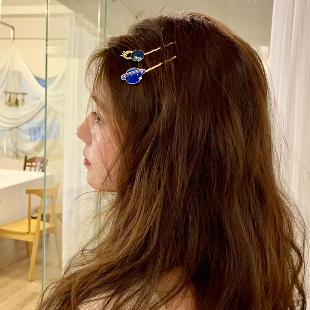 Женские волнистые заколки для волос 3 шт./компл. с эффектом капель звездное небо