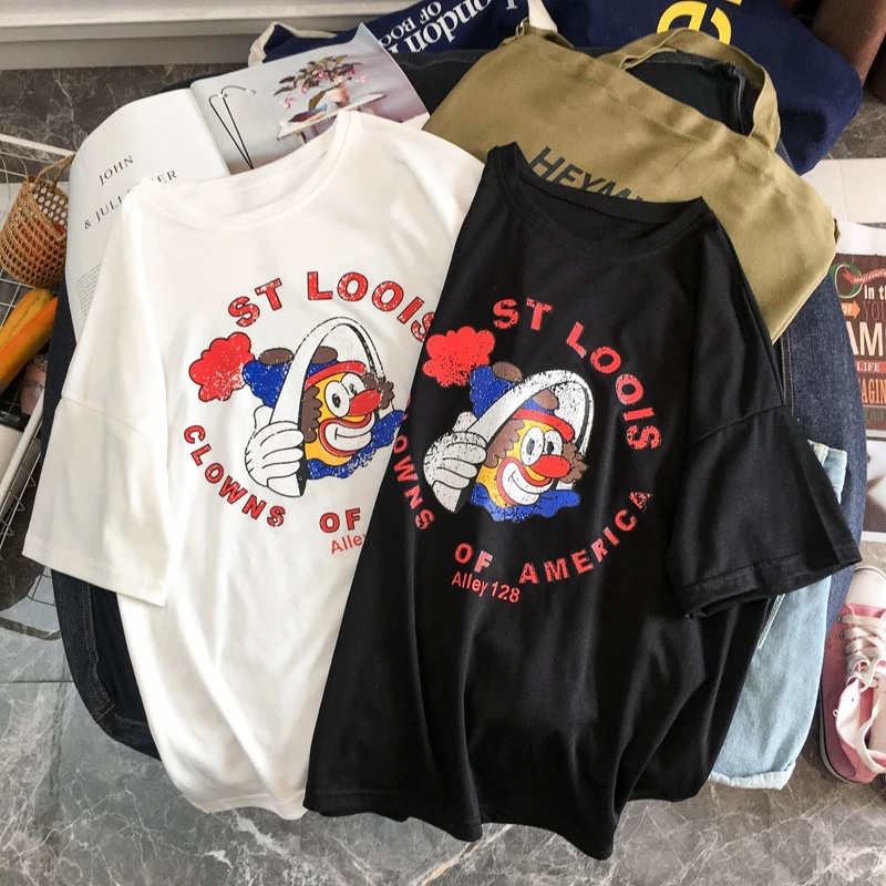 Женские летние футболки, хлопок, Harajuku Kawaii, вышивка, короткий рукав, Ulzzang, уличная одежда, camisetas verano mujer, Kpop Стиль, топы