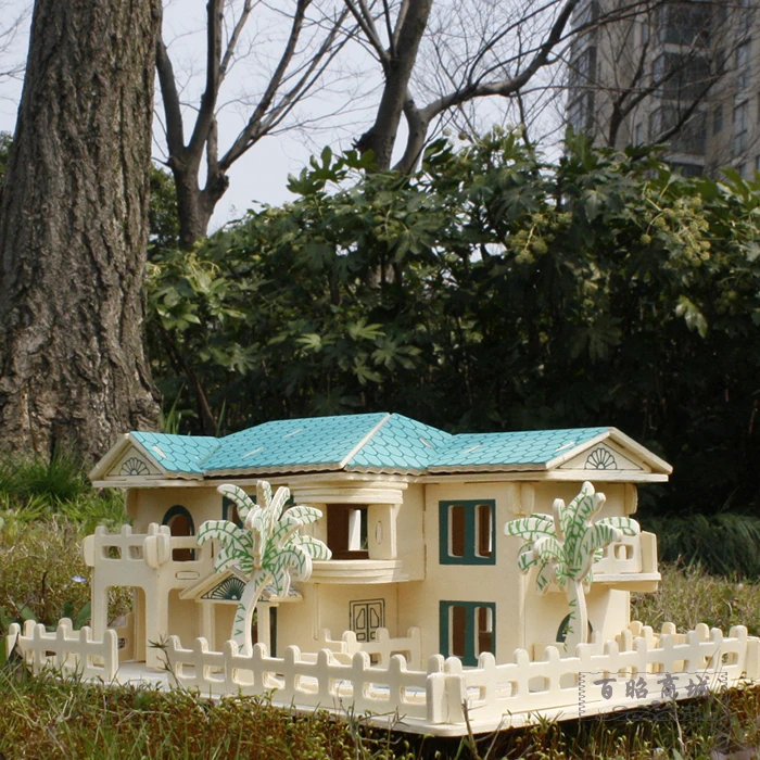 Деревянная 3d-игрушка детский подарок на день рождения ручная сборка пляжный дом