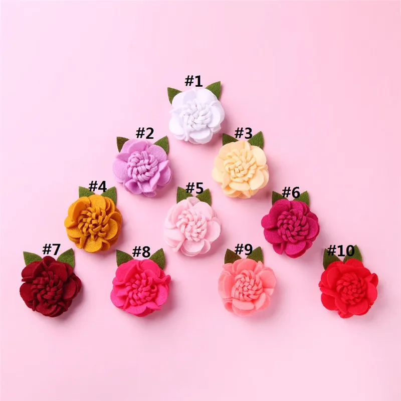 10 шт./лот Новые цветочные банты для волос маленьких детей бутик крокодил лента из