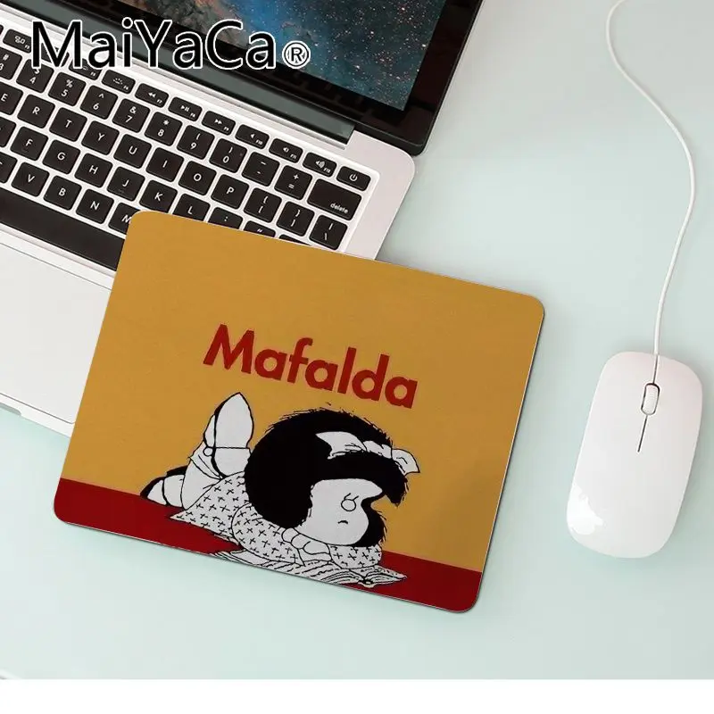 No Lock Edge25x29cm Maiya Mafalda высокоскоростной резиновый коврик для компьютерной мыши ПК игровой коврик для мыши - Цвет: No Lock Edge25x29cm