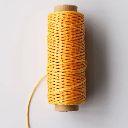 50 м 150D кожа швейная Вощеная линия DIY Ручная одежда кожа швейная плоская линия Воск линия носимый шов - Цвет: yellow thread