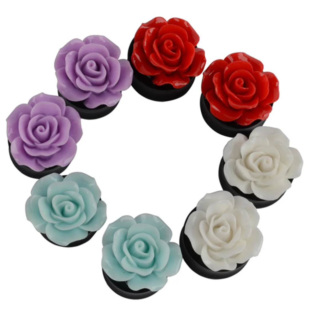 1 пара розовых акриловых двойных седловых ушных вилок модные беруши r затычки для