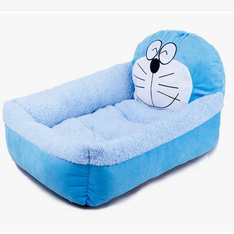 doraemon Новые кровати и коврики для кошек из мультфильма, Уютная теплая мягкая флисовая кровать, диван для маленьких собак, кошек, моющаяся кошка, котенок, домик для домашних животных - Цвет: doraemon