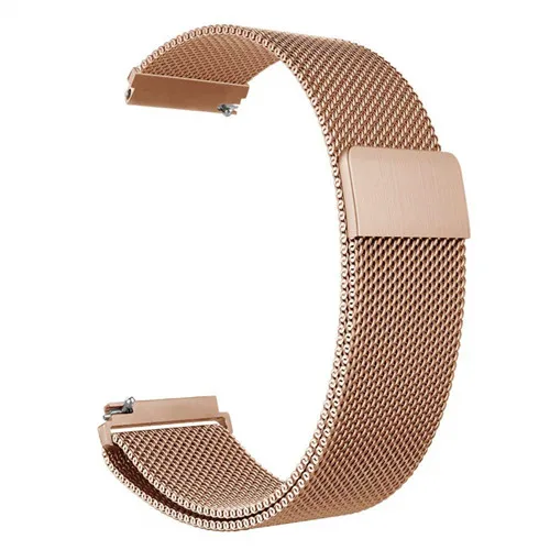 Mesh rose gold Для Galaxy Watch 42 мм 46 мм полосы 20 мм 22 мм браслет из нержавеющей стали Миланская петля ремешок для samsung gear S3/S2 с защитой экрана - Цвет ремешка: Mesh rose gold