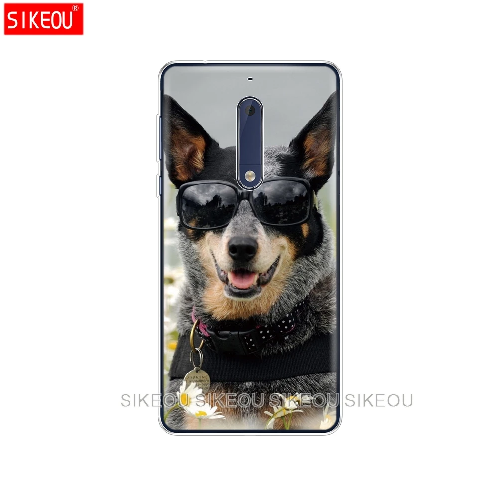 Силиконовый чехол для телефона Nokia 5 3 6 7 PLUS 8 9 /Nokia 1 2018 с забавной собакой