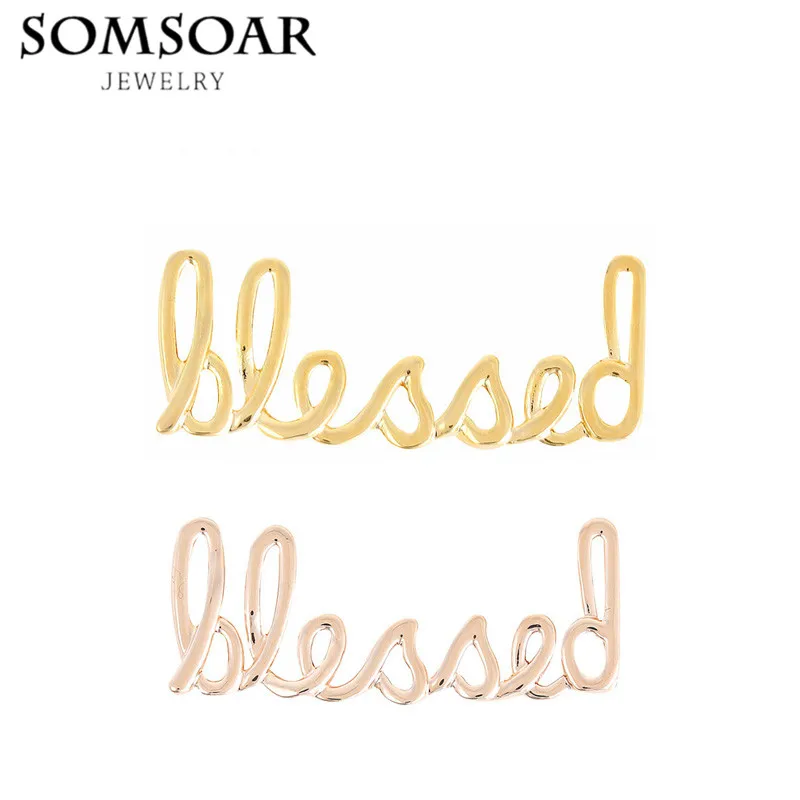 

Браслет Somsoar BLESSED Charm, кожаный браслет с подвеской и подвеской, 10 шт./лот