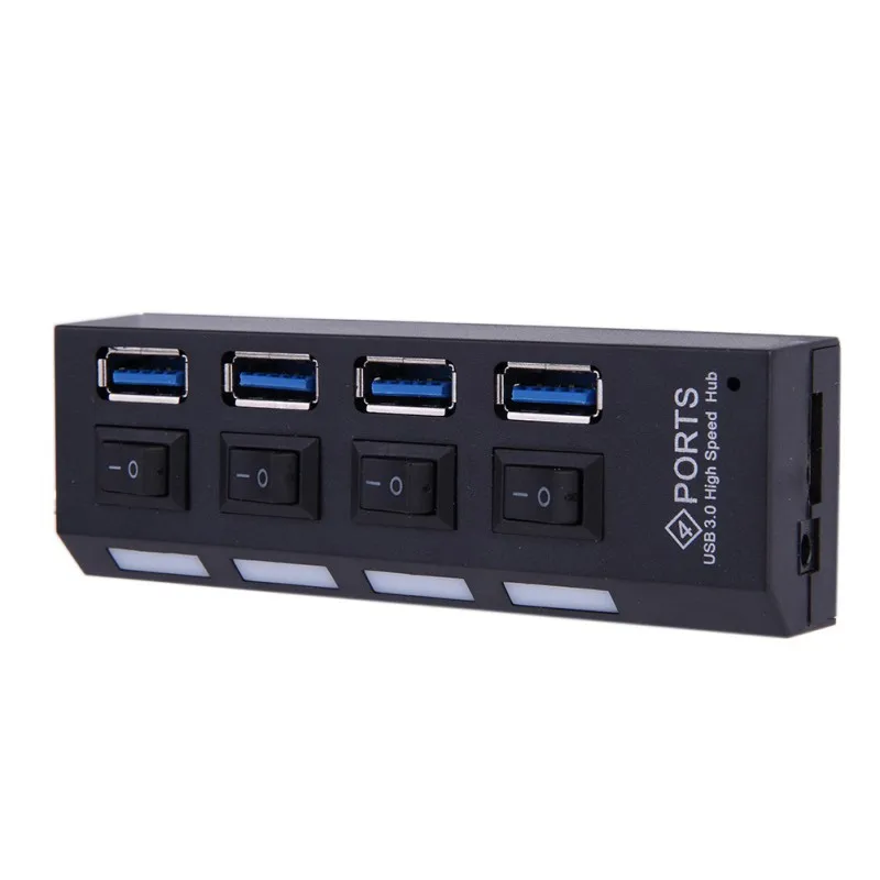 EDAL USB концентратор Высокоскоростной 4 7 портов 3 0 с адаптером питания EU/US кабель