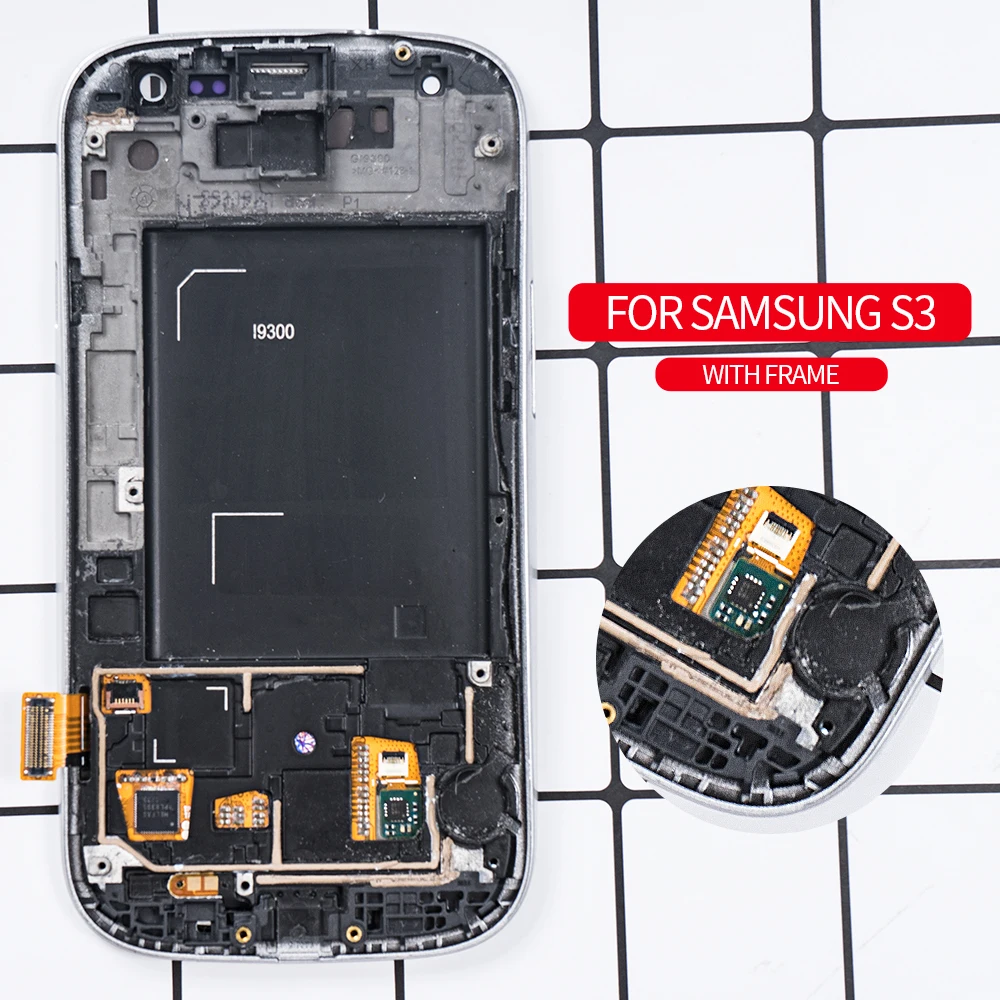 Оригинальный ЖК-дисплей 4 8 ''для SAMSUNG GALAXY S3 сенсорный экран дигитайзер рамка