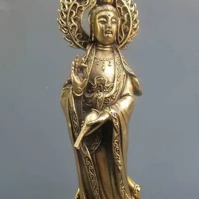 Подробная информация о редких античных китайских бронзовых статуях и Кван Инь |