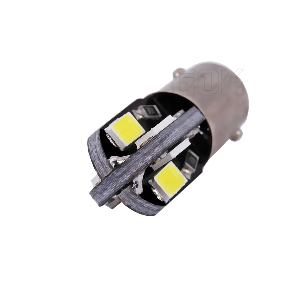 4 светодиодные лампы BA9S canbus W5W 194 168 ba9s 8SMD t4w CAN шина без ошибок 12 В автомобильные