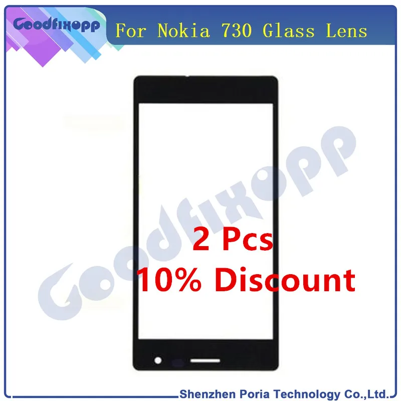 ЖК дисплей Передний сенсорный экран Внешний стеклянный объектив для Nokia Lumia 730 735