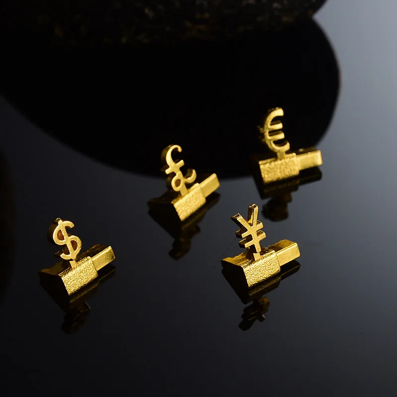 Metal 3D Combined Price Tags Euro Pound Dollar Label Camera Phone Jewellery Store Countertop Display Assembly Number Digit Tags