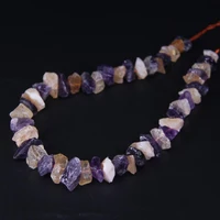 15 5strand natural amethystscitrines quartz rough nugget chips loose beadsraw crystal stone gravel pendants jewelry making