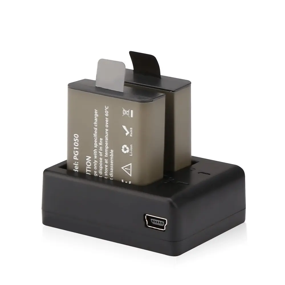 2 шт. PG1050 батареи + Dual USB Зарядное устройство для спортивной экшн-камеры SJCAM SJ4000 sj8000