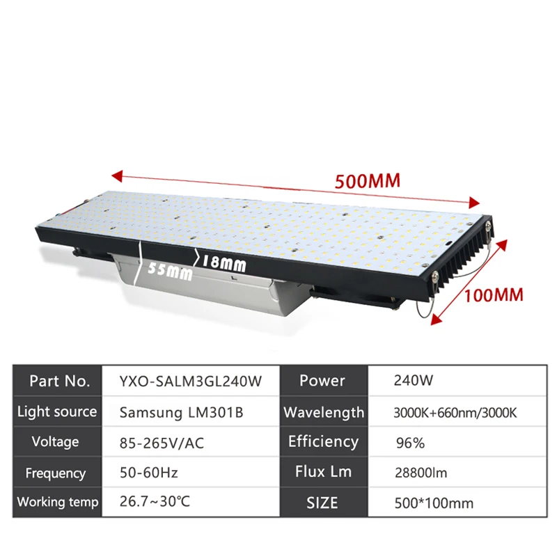 Светодиодный светильник для выращивания растений samsung LM301H 408 шт. чип полный
