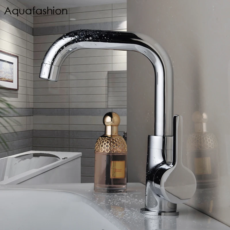 Смеситель для раковины с вращением на 360 градусов смеситель хромированной