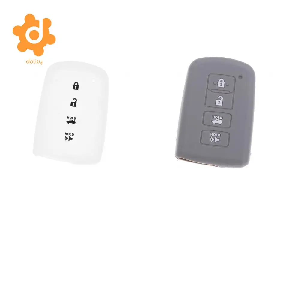 2X Силиконовый чехол для автомобильного ключа Toyota RAV 4 Clear + серый|car key case cover|fob