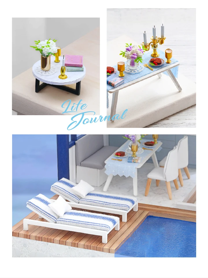 CUTEBEE кукольный дом Миниатюрный DIY кукольный домик с деревянная мебель для дома игрушки для детей подарок на день рождения A066